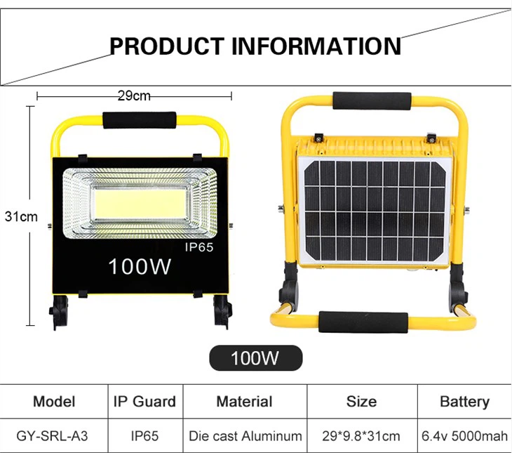 Solar Portable Battery Flood Lights